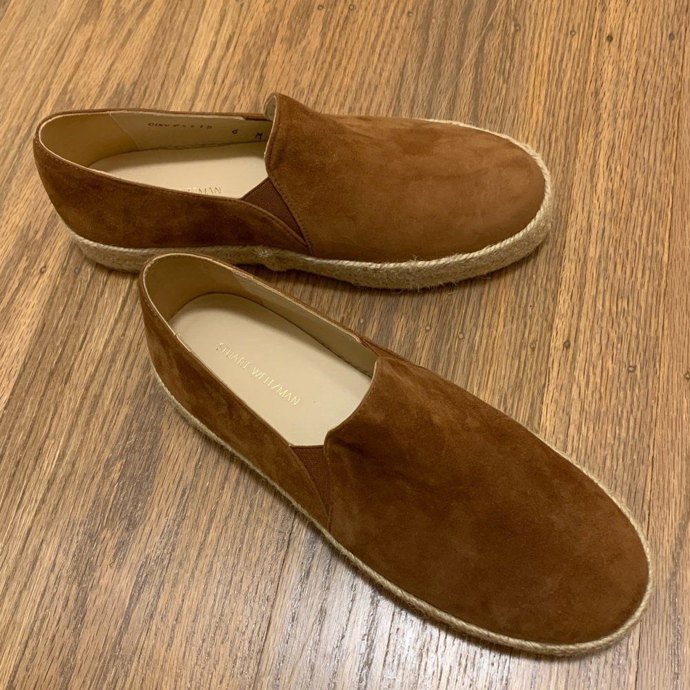 Stuart Weitzman Slip-On Espadrille Flats